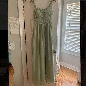 Azazie bridesmaids dress dusty sage